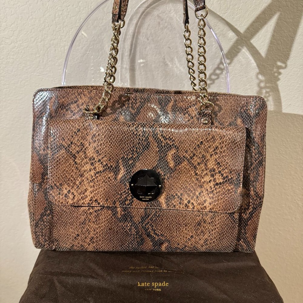 Kate Spade Brown Snakeskin Tote bag
